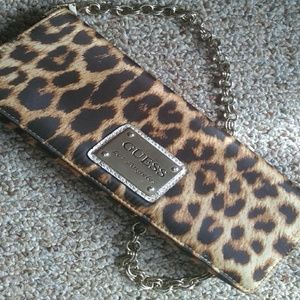 Guess Leopard Shoulder Purse